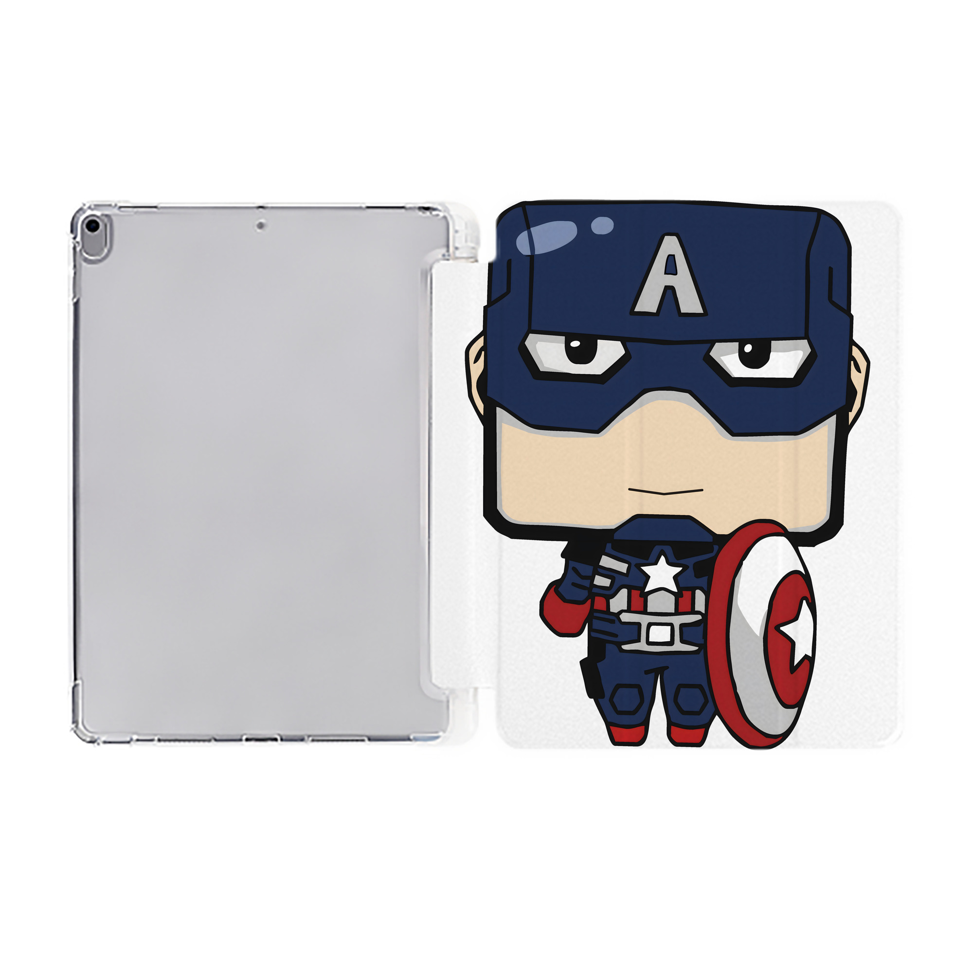 （画像用） アベンジャーズ The Avengers IPad ケース ペン収納付き 三つ折りスタンド PUレザー×シリコン 対応機種9.5/10.5/10.9インチ